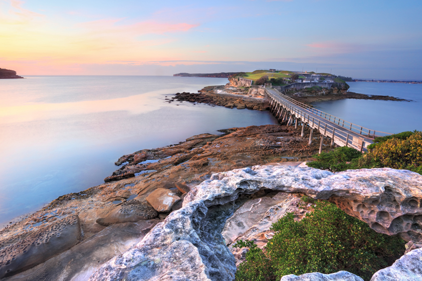 Die kahle Insel der Botanikbucht — Bare Island