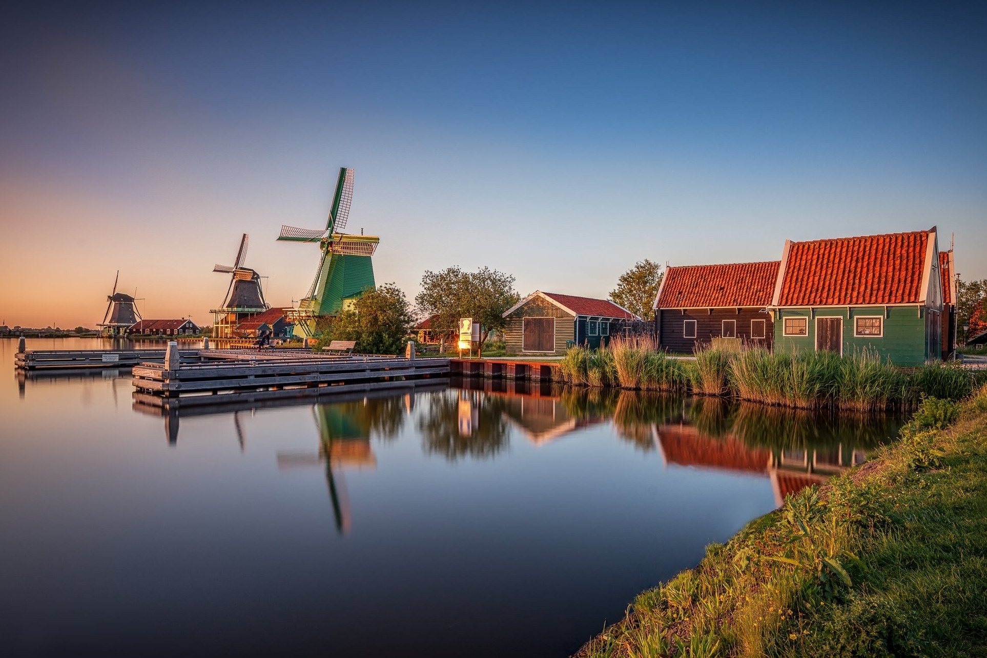 Wonderful pics of windmills surrounded by tulips fields — Zaandam
