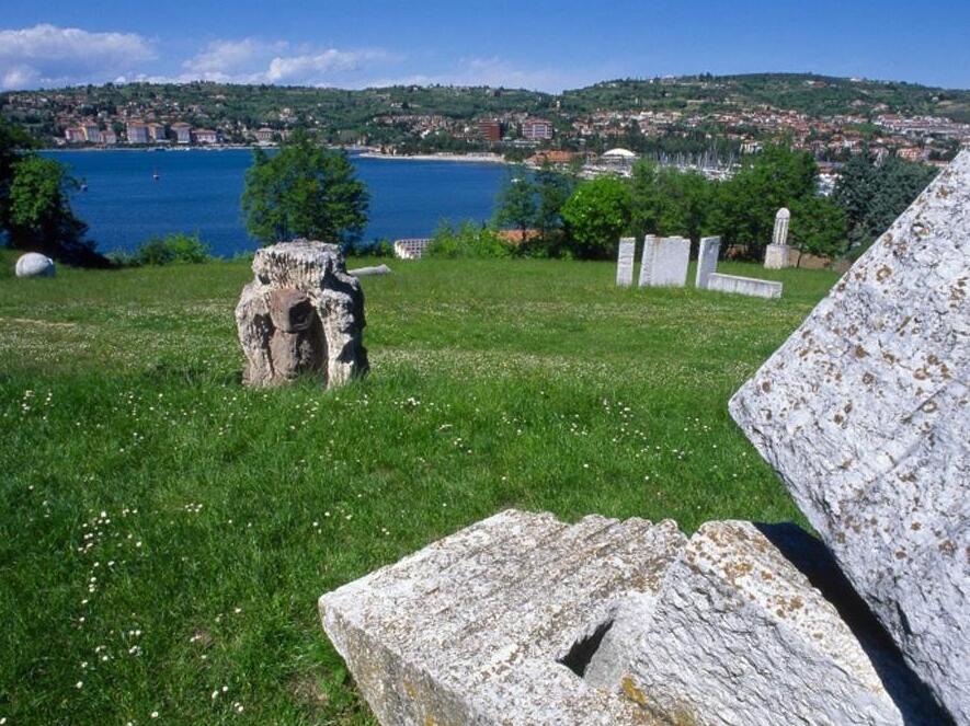 The collection of stone sculptures located outdoors began to form in the — Seča 152