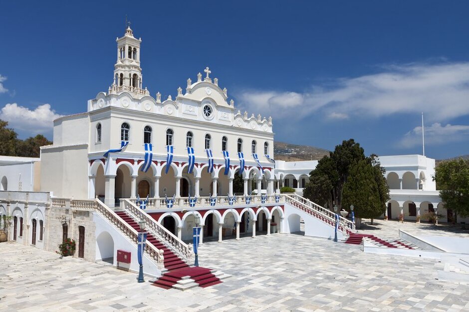 Panagia Ekatontapiliani Cathedral in Paros — Tinos
