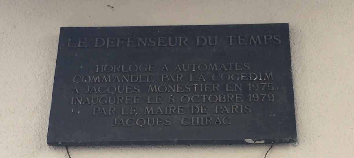 The Defender of Time by Jacques Monestier in Paris - Paris | Secret World Trip Planner