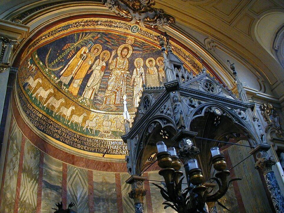 આ મોઝેઇક ના Basilica di santa સીસિલિયા માં Trastevere - Secret World - Roma | Secret World Trip Planner
