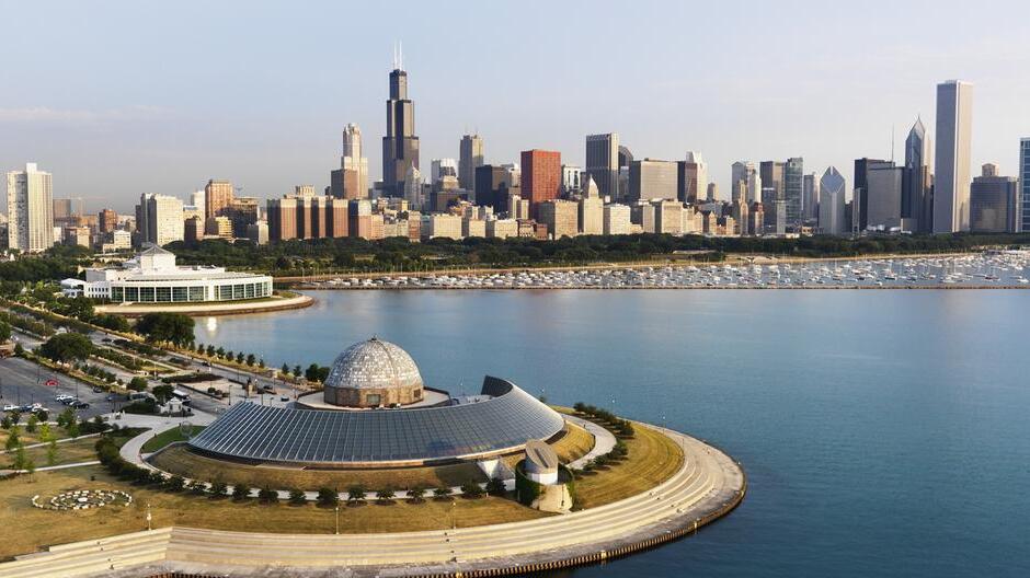 Chicago - Adler-Planetarium und der Michigan-See — Chicago