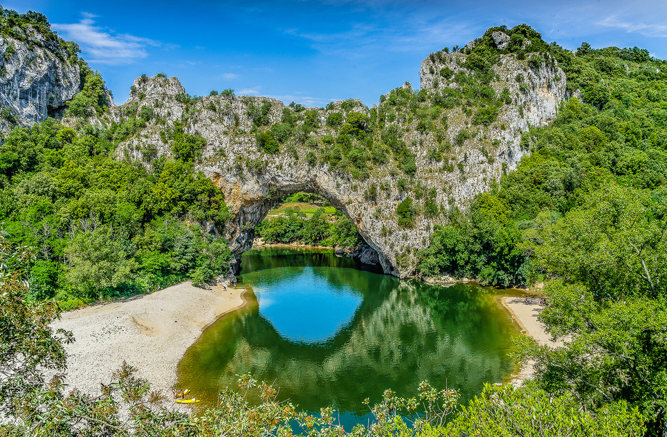 The Pont d'Arc is a large natural bridge in Ardèche — Vallon-Pont-d'Arc