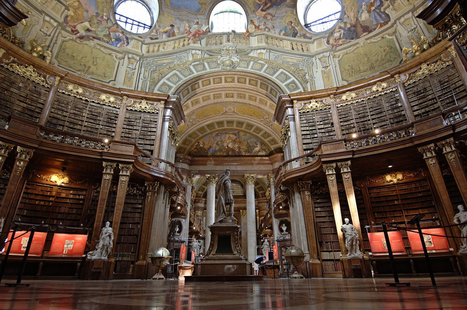The Austrian National Library (German: Österreichische Nationalbibliothek) is t - Wien | Secret World Trip Planner