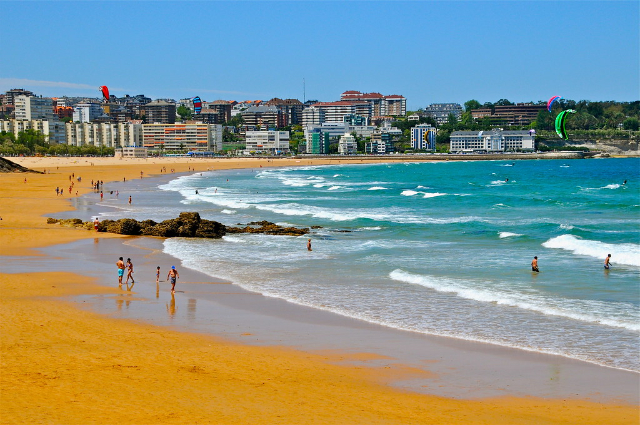 La prima spiaggia del Sardinero — Santander