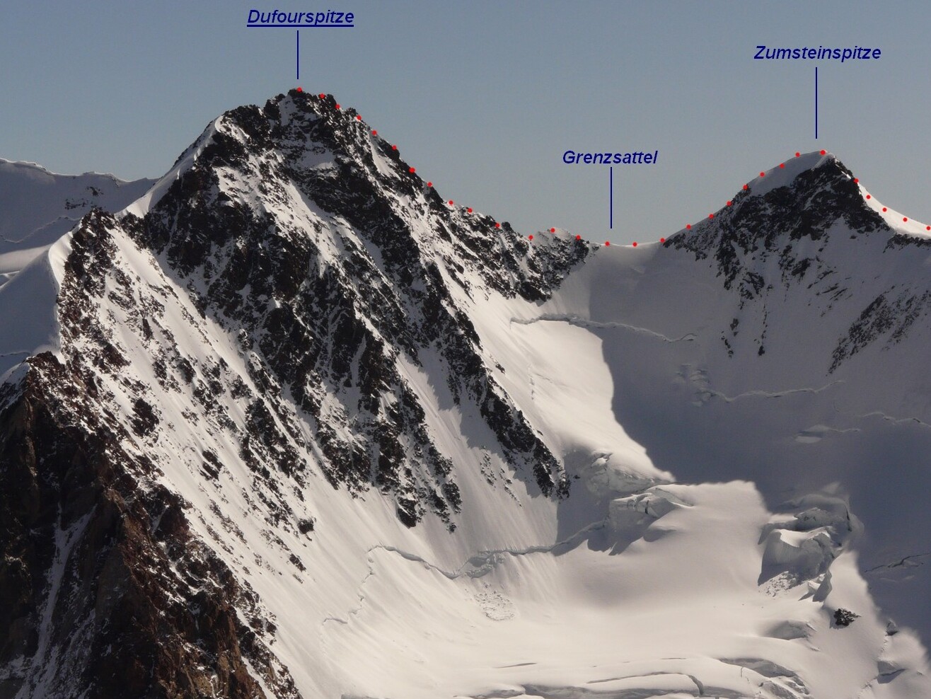 The Dufourspitze is the highest peak of Monte Rosa - Zermatt | Secret World Trip Planner