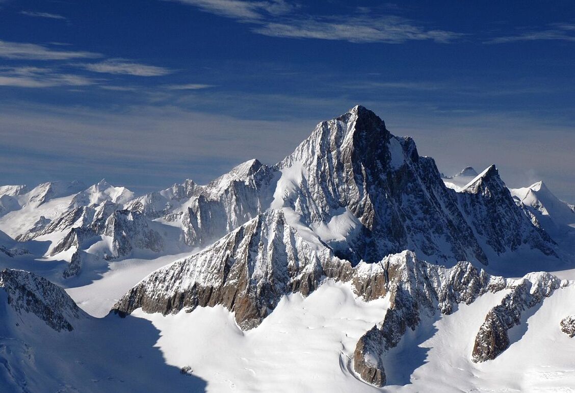 Finsteraarhorn, highest peak of the Bernese Alps — Fieschertal