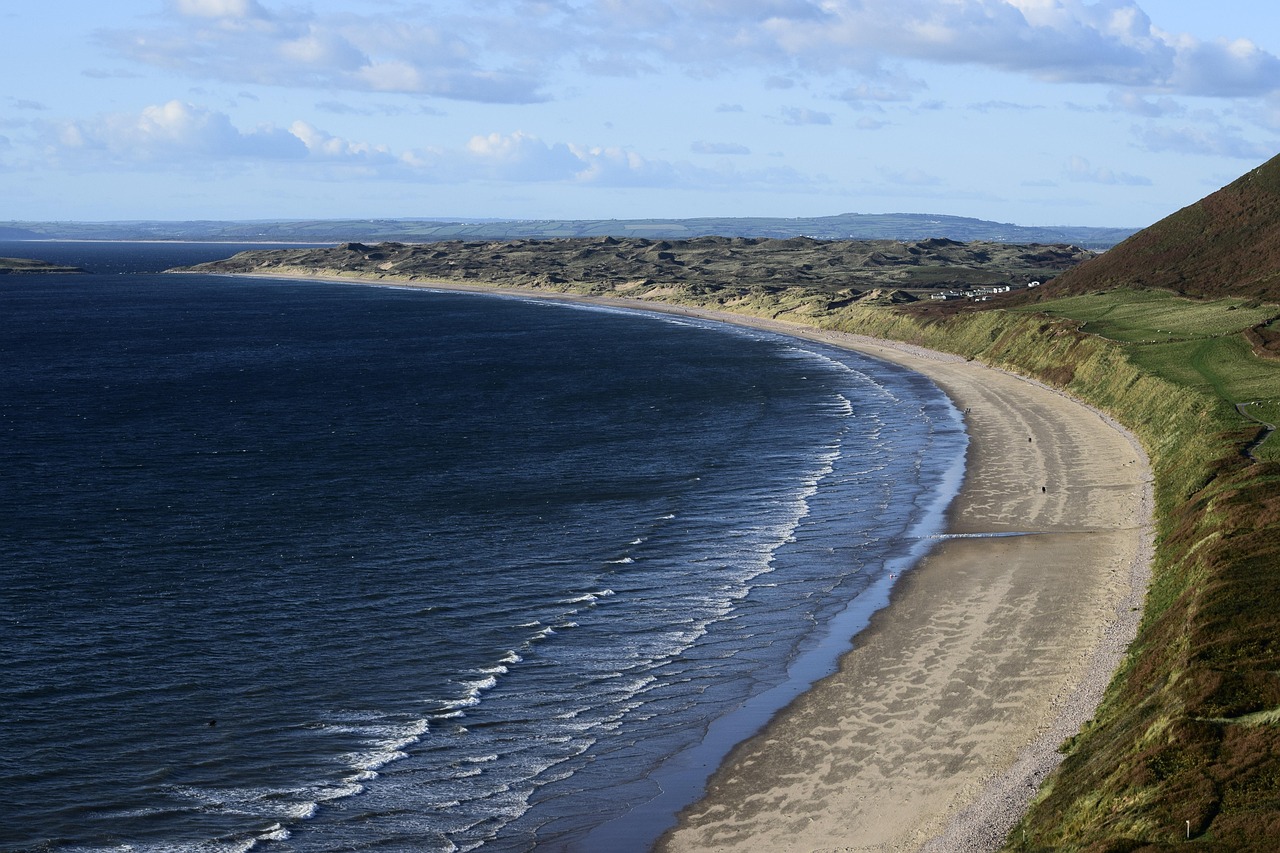 Gower Peninsula | Rhossili Bay's White Sand - Rhossili | Secret World Trip Planner