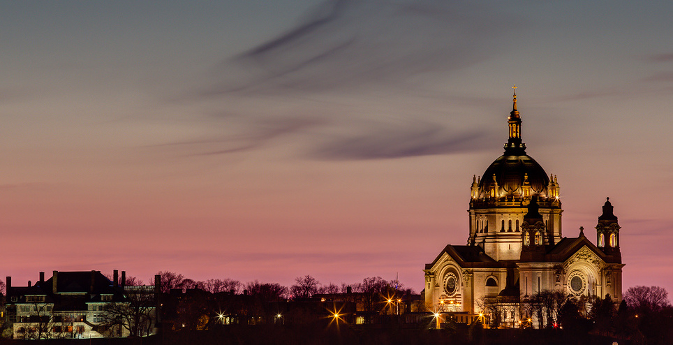 Overlooking the Mississippi River, the impressive Cathedral of St Paul — Saint Paul