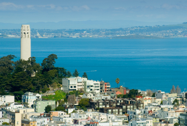Coit Tower, die beste Aussicht in San Francisco — San Francisco