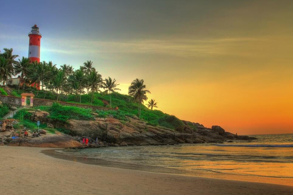 Kerala: Light House Beach — Kovalam
