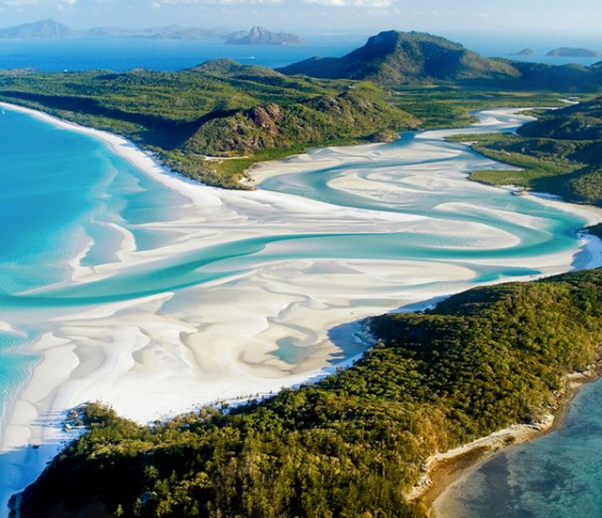 The Whitehaven Beach in Whitsunday Island, Australia — Whitsunday Island