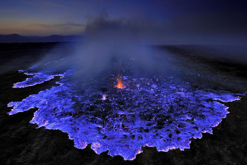 Der indonesische Vulkan Kawah Ijen — Kabupaten Bondowoso