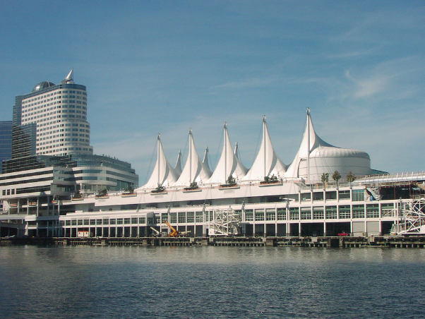 Canada Place is an iconic convention center building — Vancouver