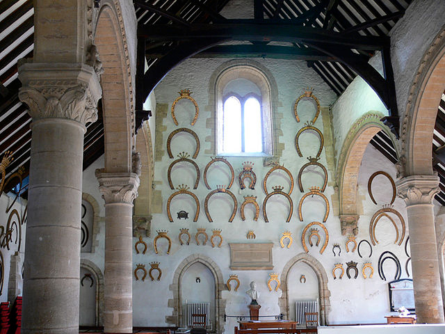 Oakham Castle horseshoes - Castle Grounds Market Place | Secret World Trip Planner