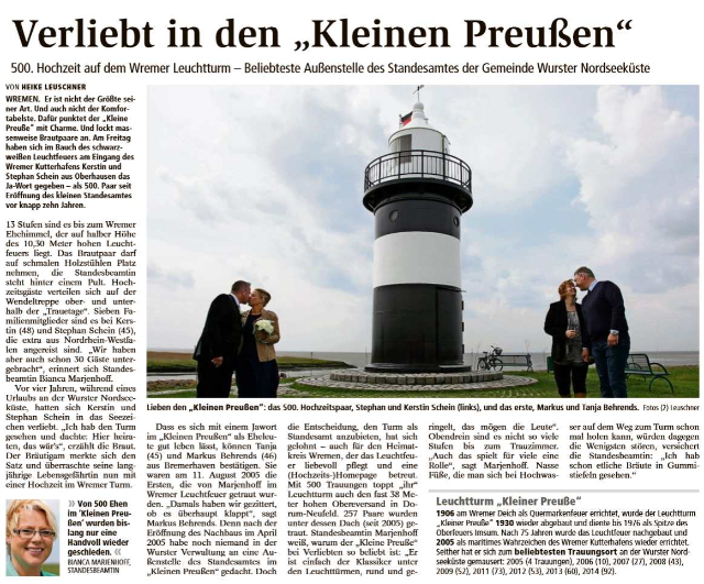 Il faro Kleiner Preuß — Wurster Nordseeküste