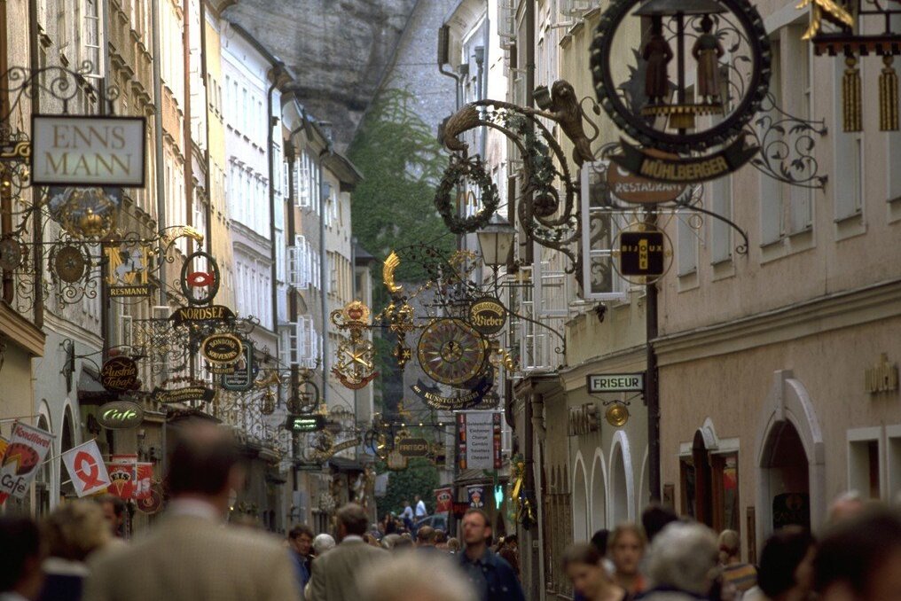 Getreidegasse,the bustling heart of Salzburg’s Old City - Salzburg | Secret World Trip Planner