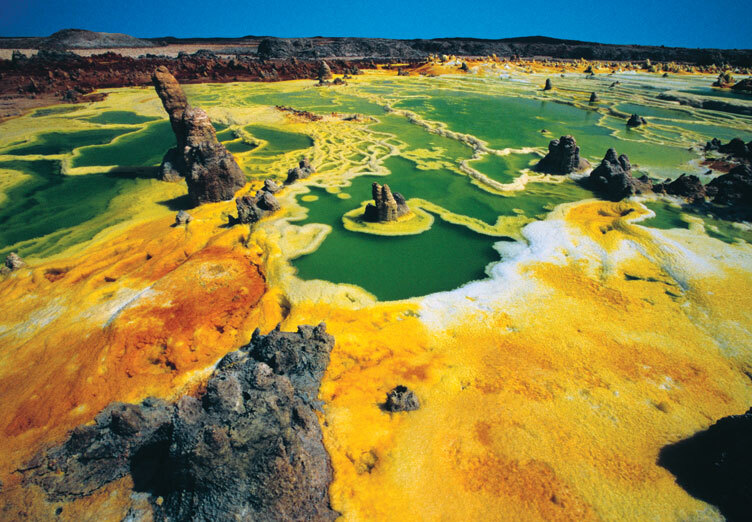 Dallol ist ein Schlackenkegel-Vulkan in Äthiopien — Dallol