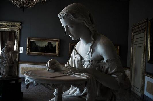 Girl intent on writing (1886 - Giovanni Spertini) - Milano | Secret World Trip Planner