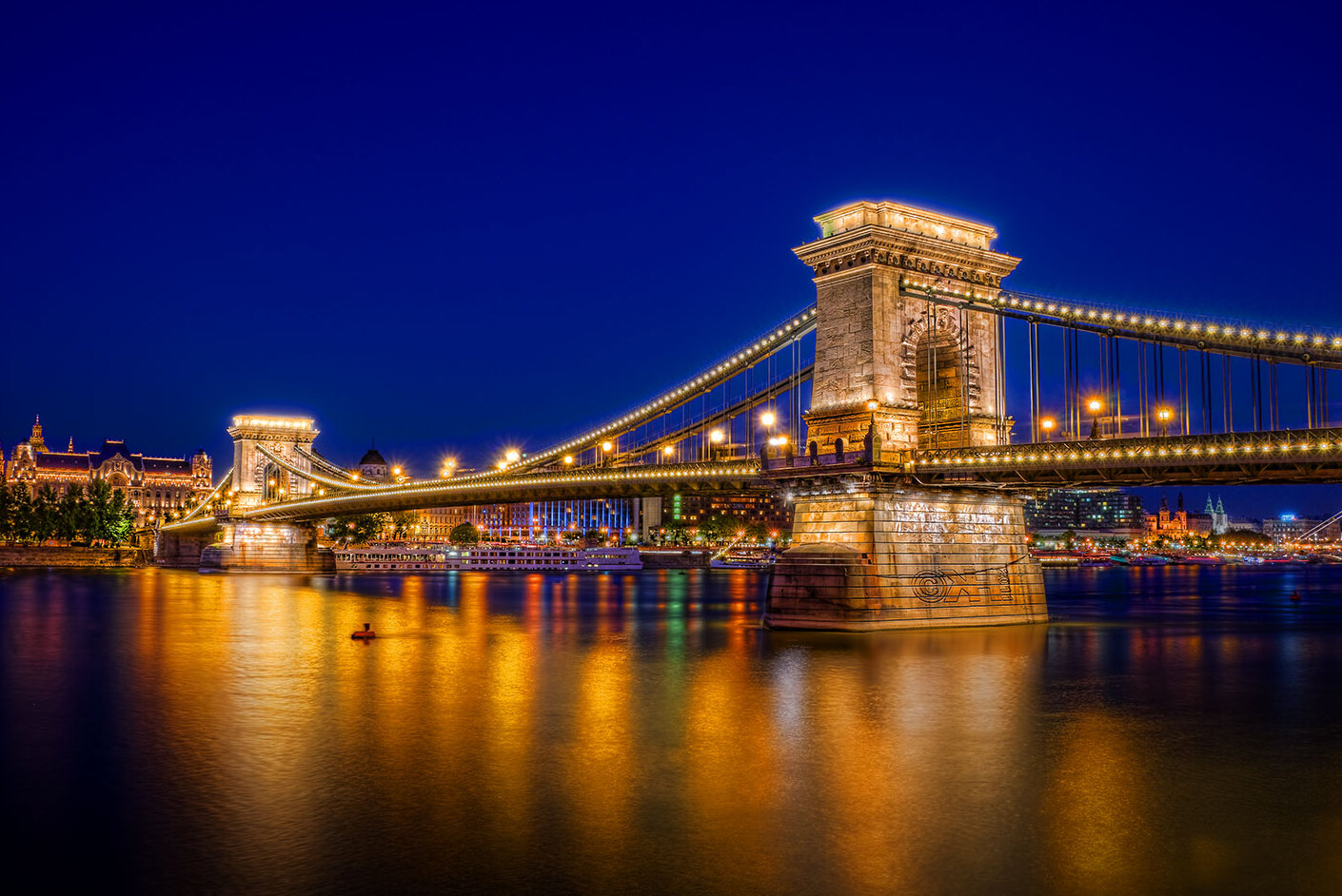 The Széchenyi Chain Bridge on the Danube — Budapest