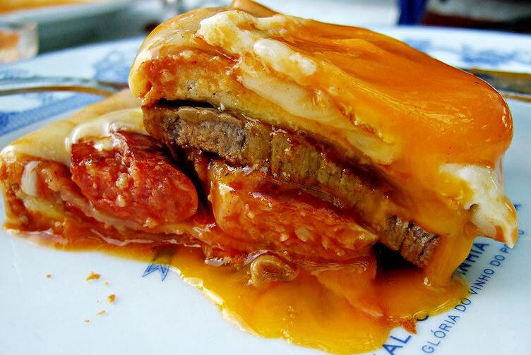 Francesinha, a doorstep-sized sandwich typical of Porto — Porto