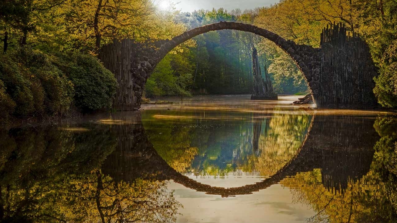 Rakotzbrücke Devil's Bridge — Gablenz