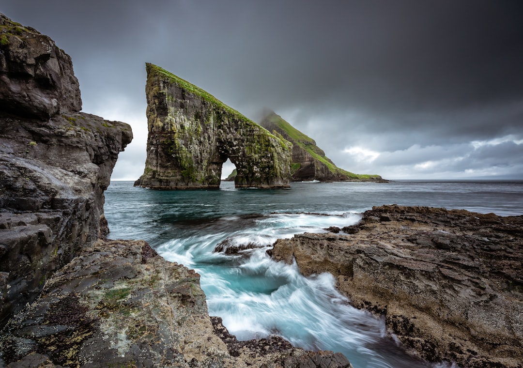 Drangarnir: Faroese Rock Arches at Sunset — 3HGP+69
