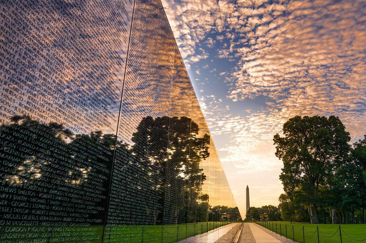 The Memorial to the Veterans of the Vietnam War — Washington