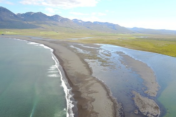 At Reykjanes Peninsula lies the black sand beach Sandvik — Sandvík